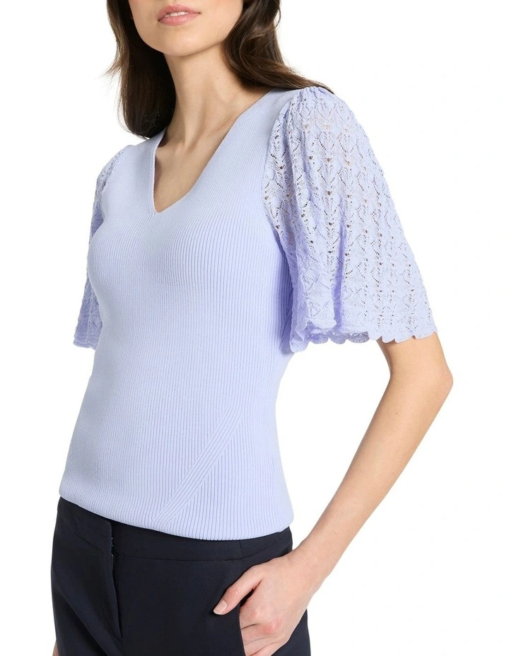 Don't Forget Knit Top in Sky