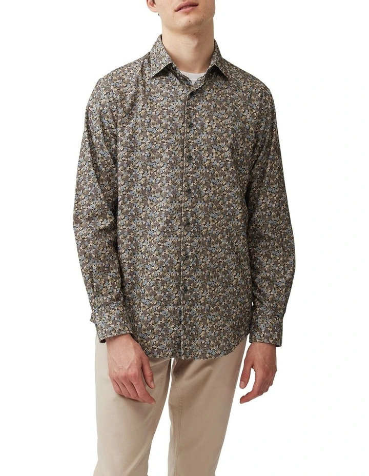 Pakington Long Sleeve Sports Fit Shirt in Elderberry