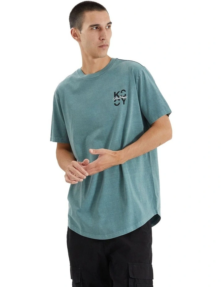 Ferron Dual Curved Tee in Pigment Trellis
