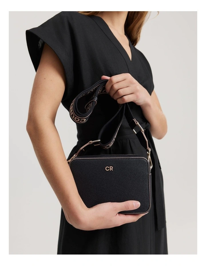Contrast Camera Bag in Black