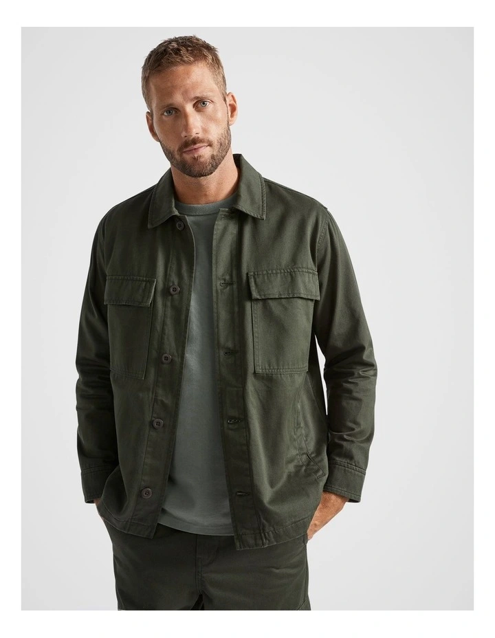 Cargo Overshirt in Winter Khaki
