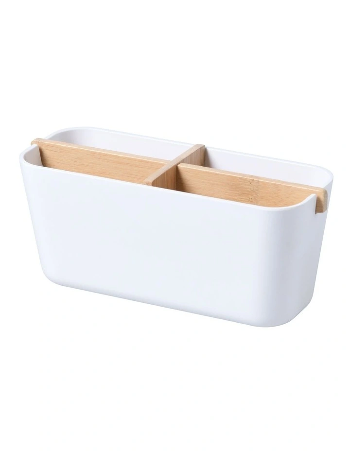 Takae Bamboo Multi-Functional Organiser in White