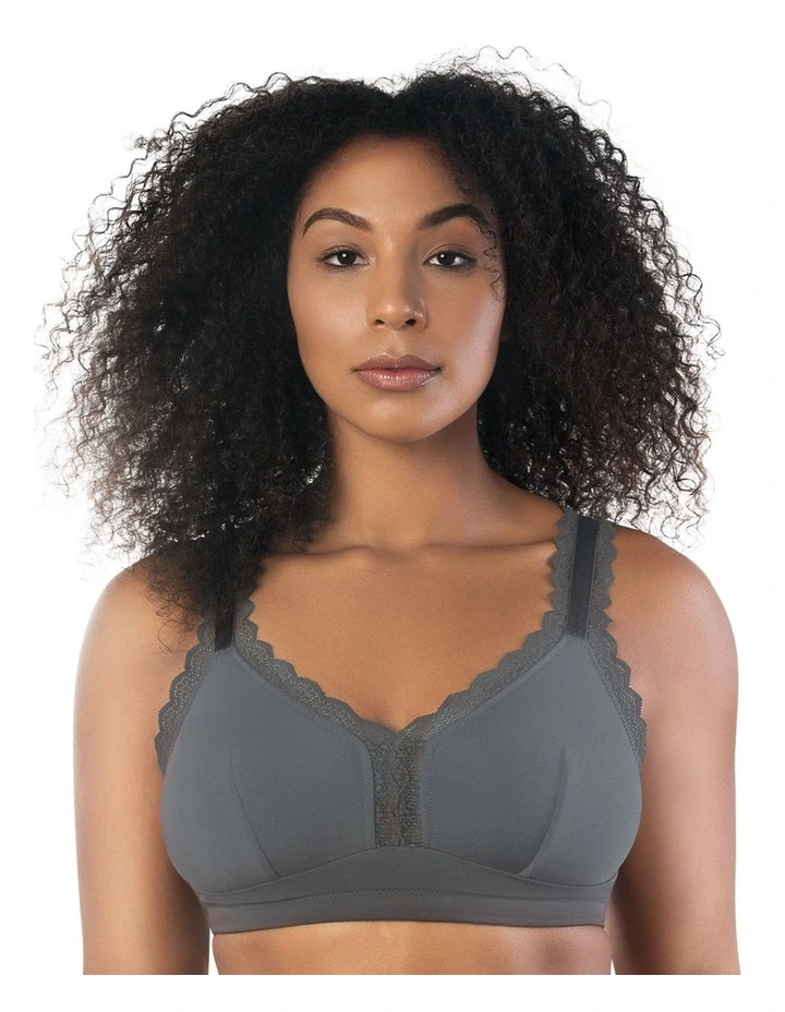 Dalis Wireless Modal Bralette in Charcoal