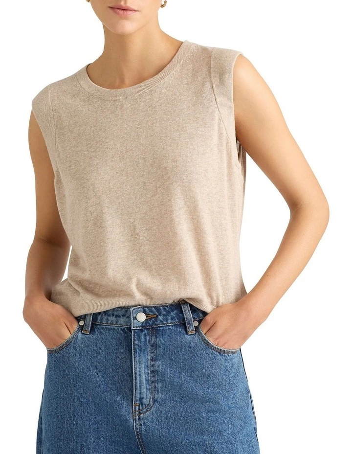 Lissi Knit Tank in Oyster