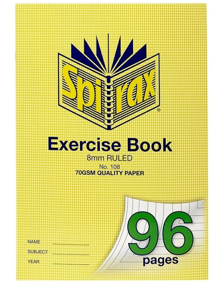 70GSM 96 Pages A4 8mm Ruled No.108 Exercise Book School Notebook