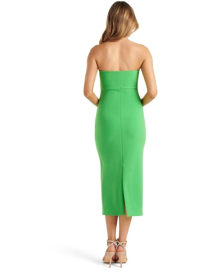 Carmella Strapless Cut Out Bodycon In Green