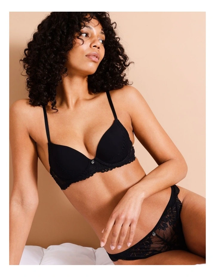 Harlow Push Up Bra in Black