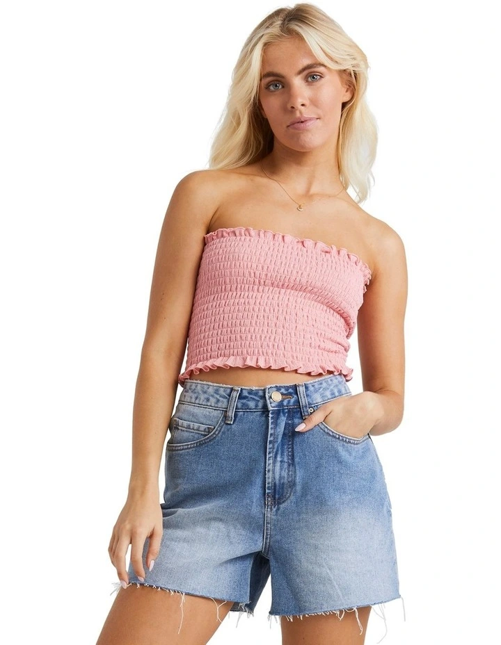 Seashell Top in Flamingo