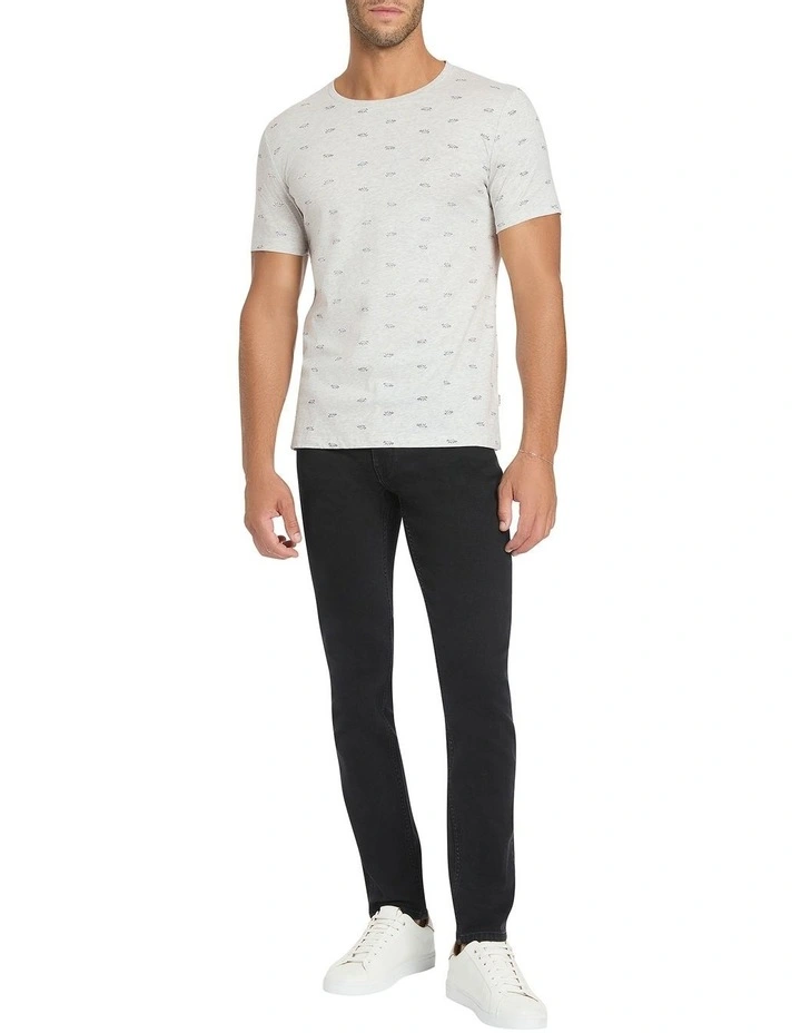 Fox Office Tee in Grey/Multi