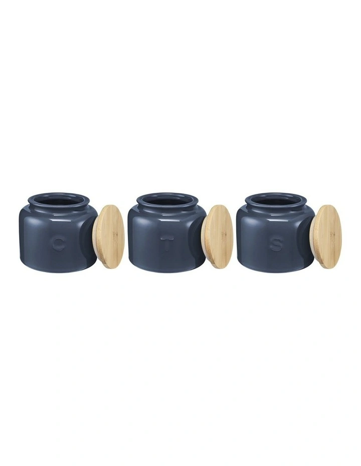 Indulgence Canister 600ml Set 3 Gift Boxed in Slate Blue