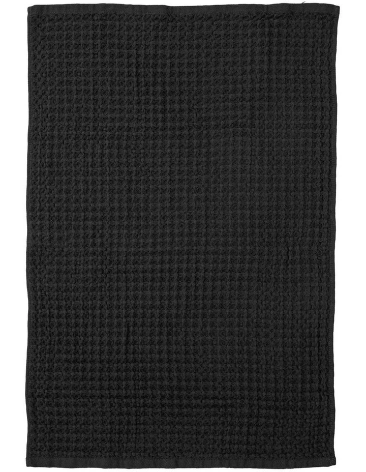Chunky Waffle Kitchen Towel 2 Pack in Charcoal