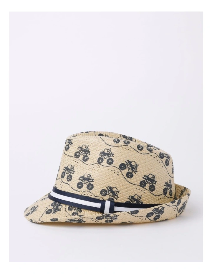 Woven Printed Vehicles Hat in Multi