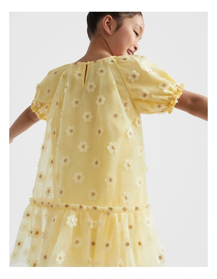 Daisy Sequin Dress in Buttercup