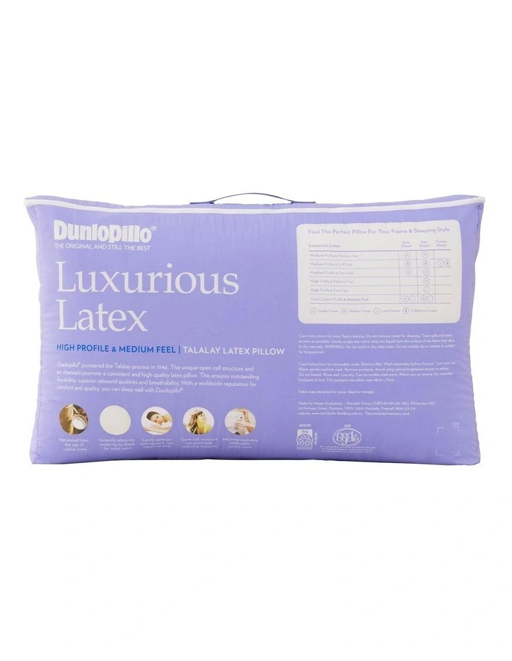 Luxurious Latex High Profile & Medium Feel in White