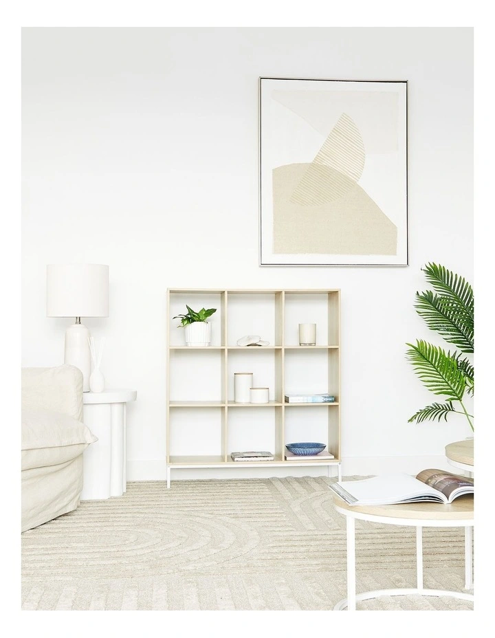 Cuba Medium Bookshelf 90cm in Oak White