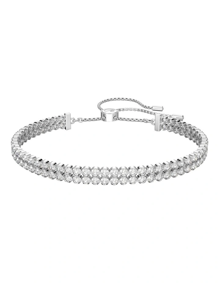 Subtle Bracelet Round Cut Rhodium Plated in White