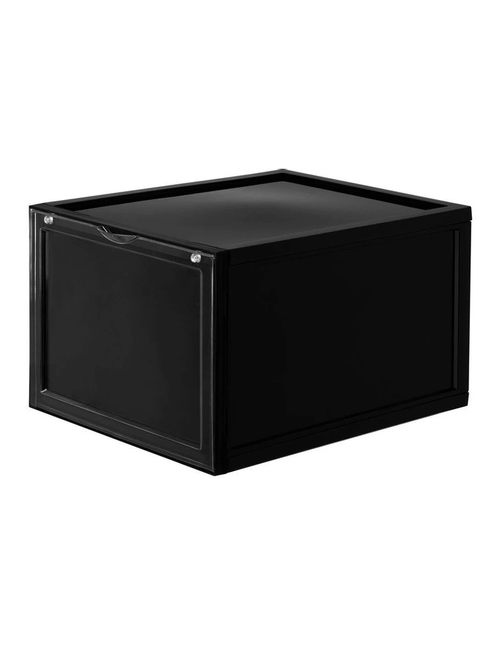 Front Display Shoe Box Organiser 36x28x22cm in Black