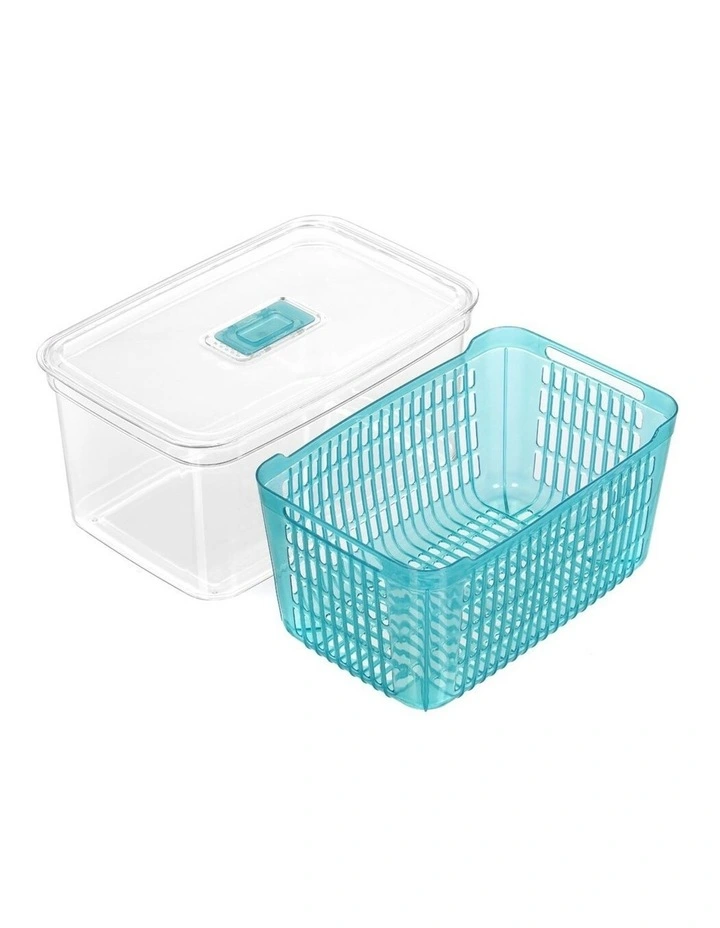 Crystal 7L Plastic Vegetable Storer Fridge Container Assorted