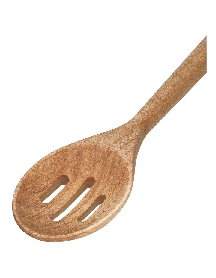 Maple Wood Slotted Spoon
