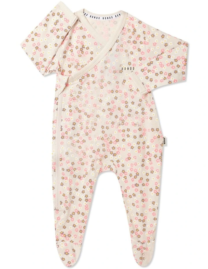 Baby Newbies Zippy Coverall in Cutesy Floral_R1A