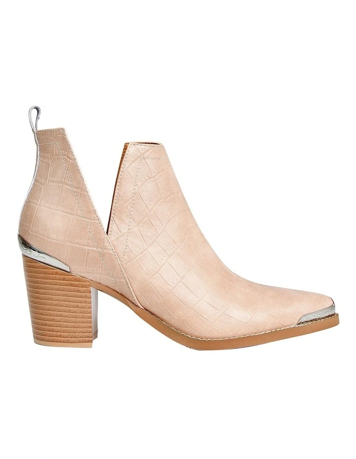 Austin Croc Embossed Ankle Boot