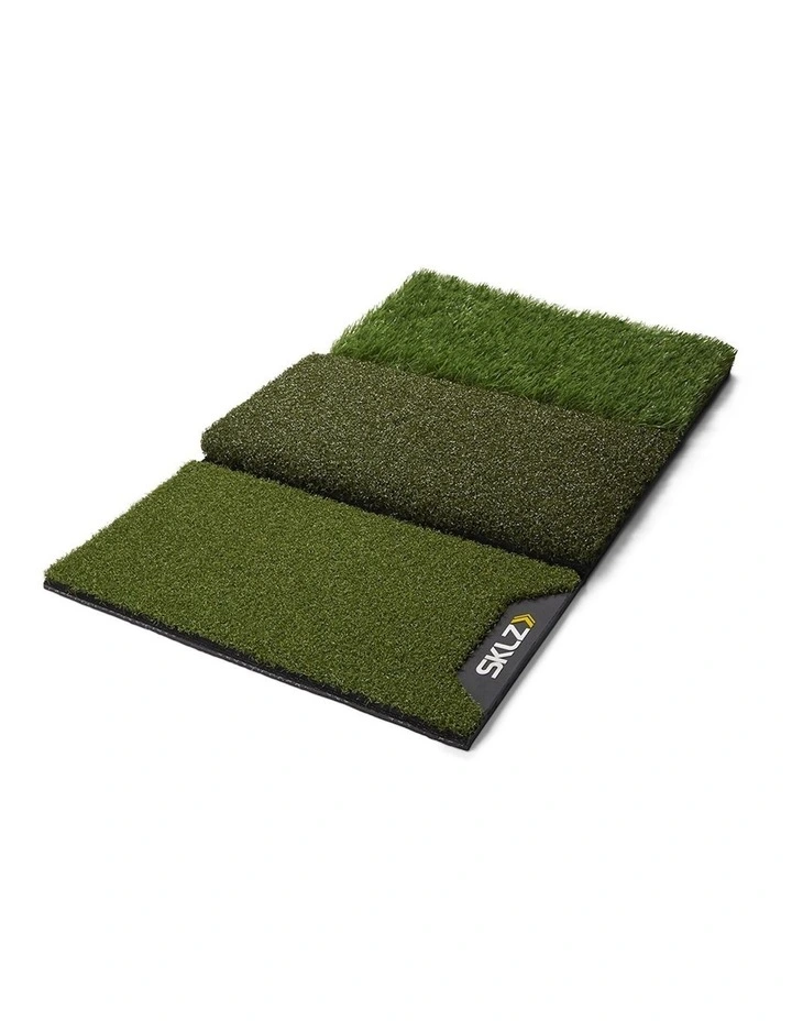 Pure Golf Practice 3 Lie Turf Mat 25x16 in Green