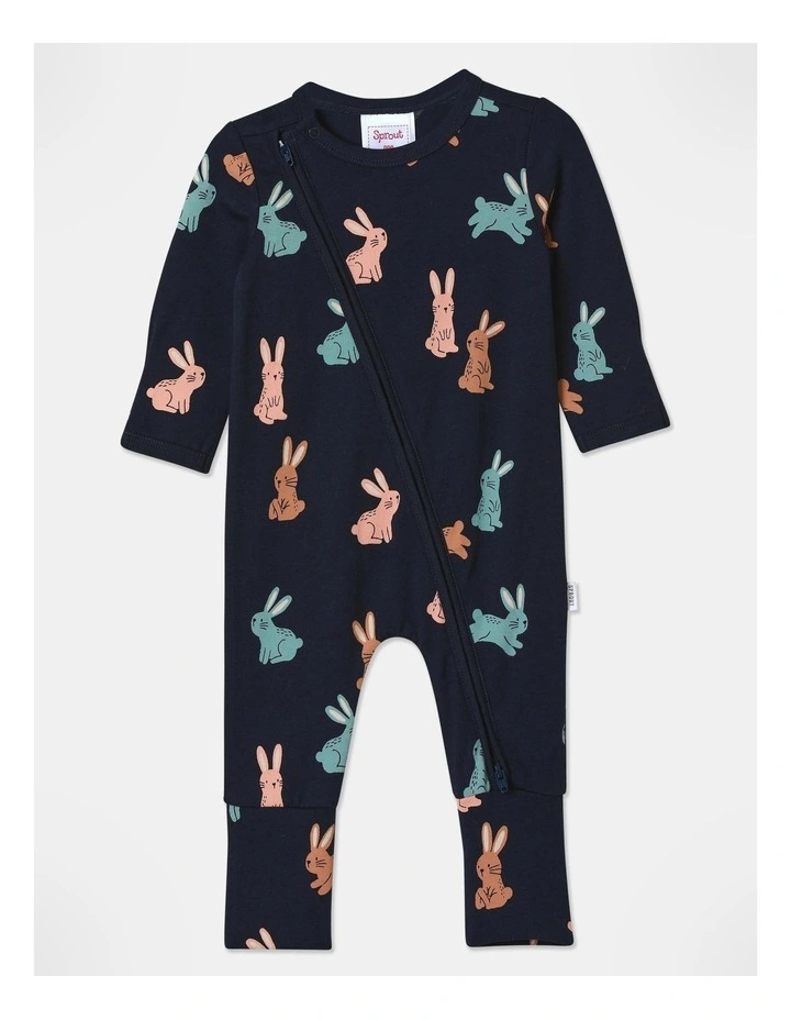 Essential Jersey Bunny Coverall in Navy