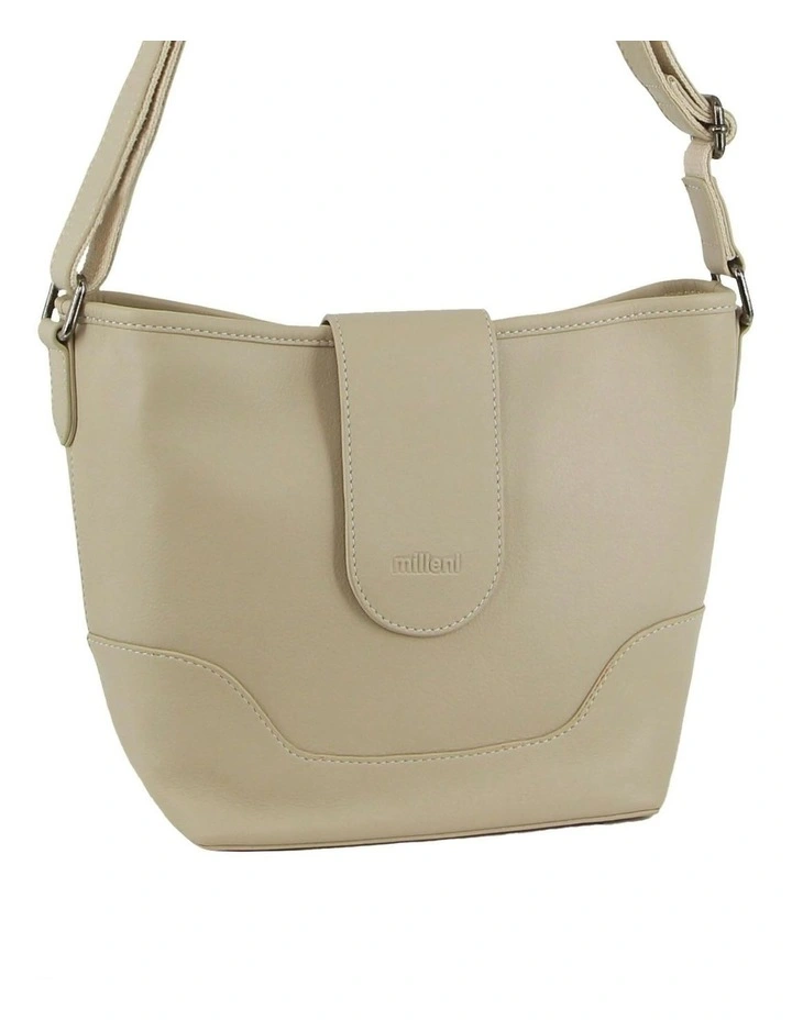 Leather Crossbody Bag in Cement