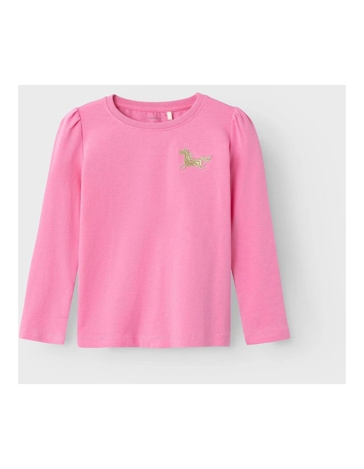 Nillie Long Sleeve Top in Pink Cosmos