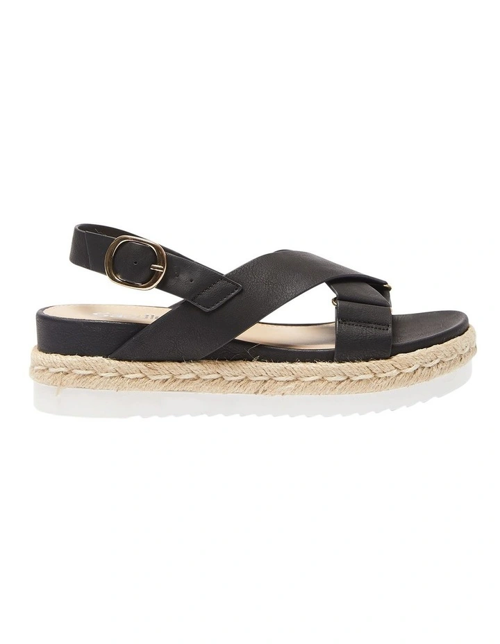 Wyatt Sandals In Black Smooth
