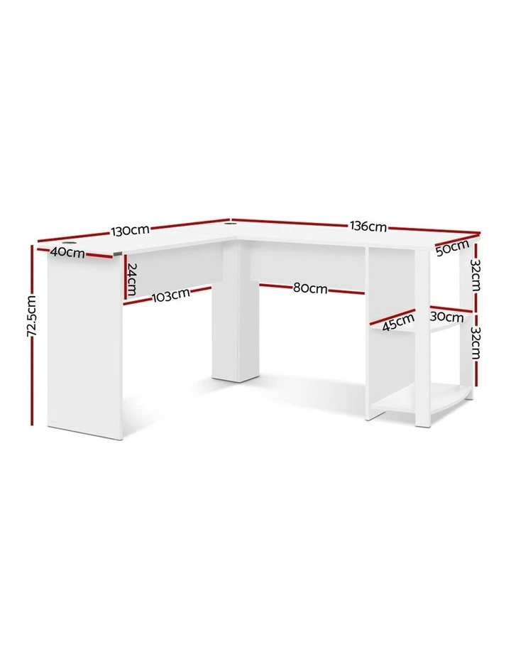 Office Computer Corner Desk White