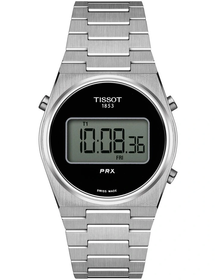 PRX Digital 35mm T1372631105000 Watch in Black/Silver