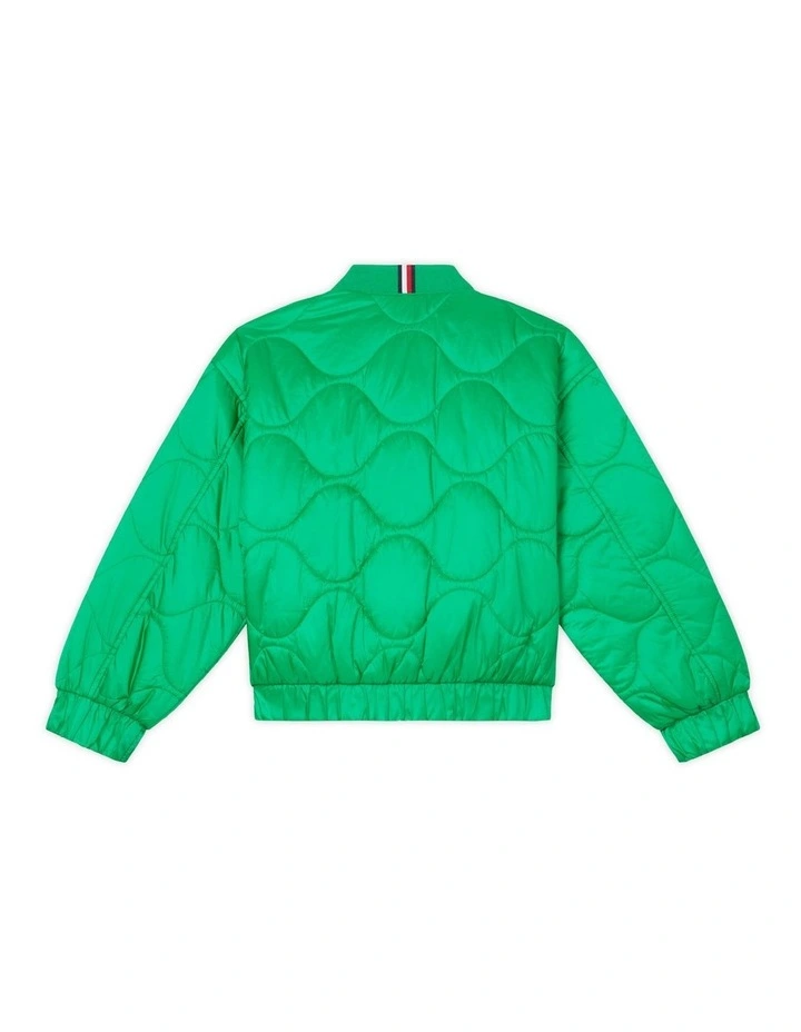 Quilted Oversized Bomber Jacket (8-16 Years) in Green