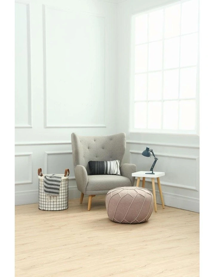 Saturn Ottoman 61cm Oak Brown