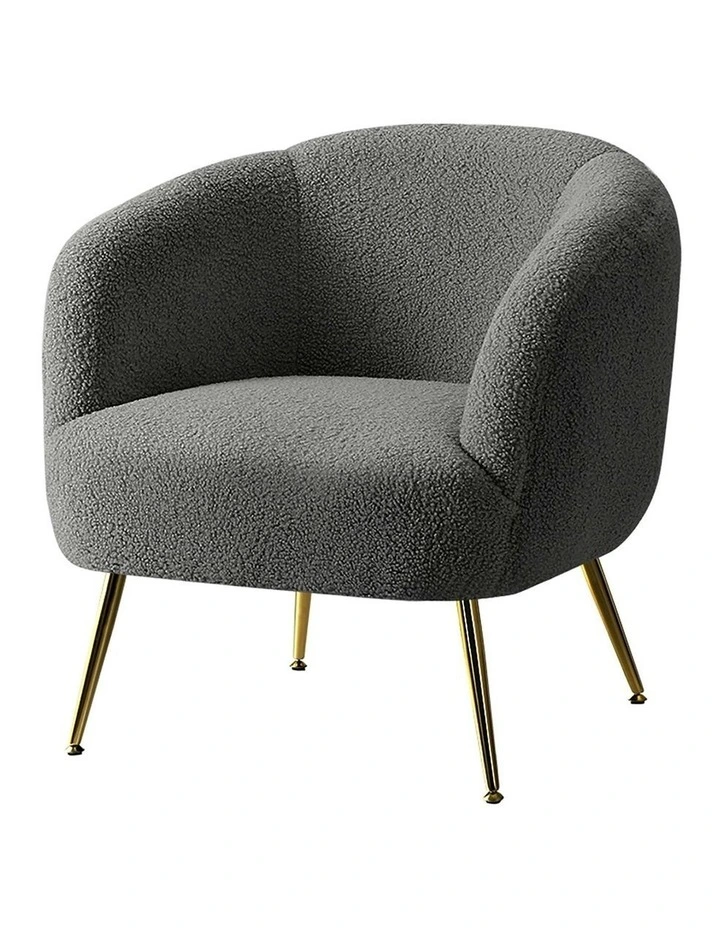 Artiss Armchair Lounge Chair Accent Chairs Sherpa Boucle Charcoal