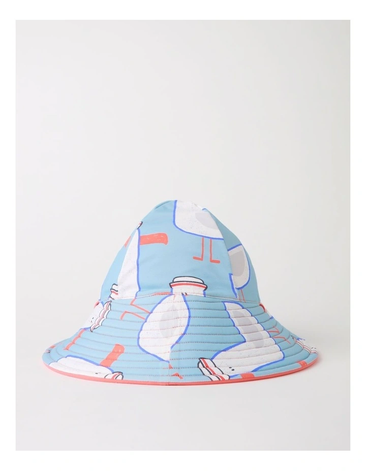 Lycra Seagull Swim Hat In Light Blue