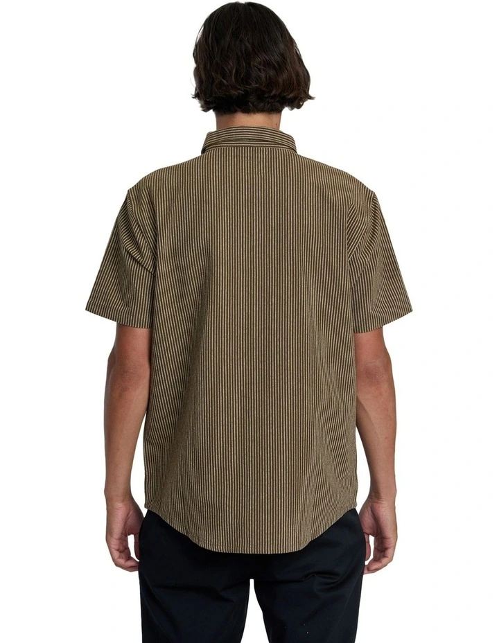 Day Shift Stripe Shirt in Bombay Brown