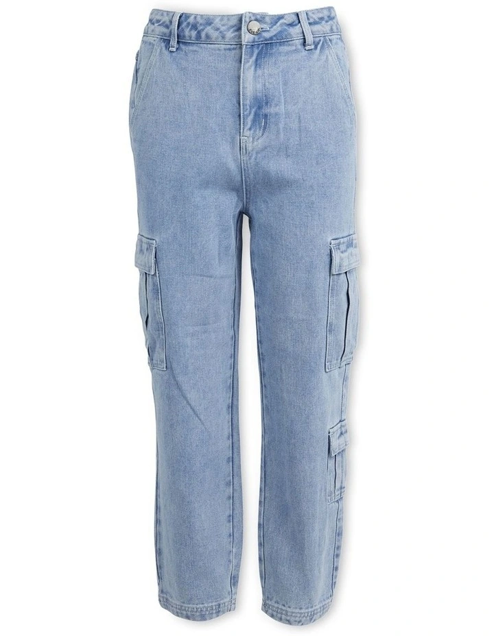 Avery Cargo Jeans (8-16 Years) in Denim