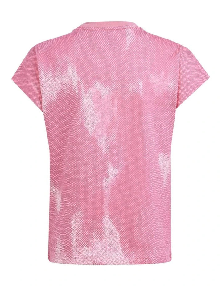 Future Icons Allover Print Cotton T-shirt in Pulse Magenta/White