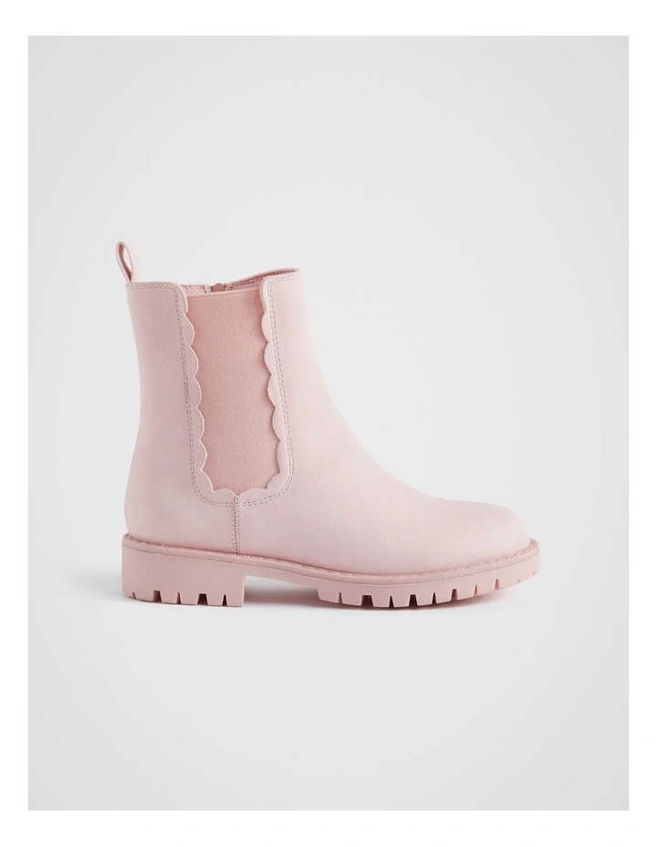 Scallop Gusset Boot in Dusty Rose