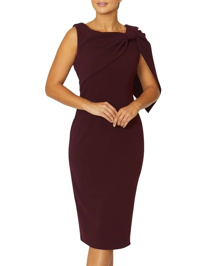 Freya Merlot Dress in Wine