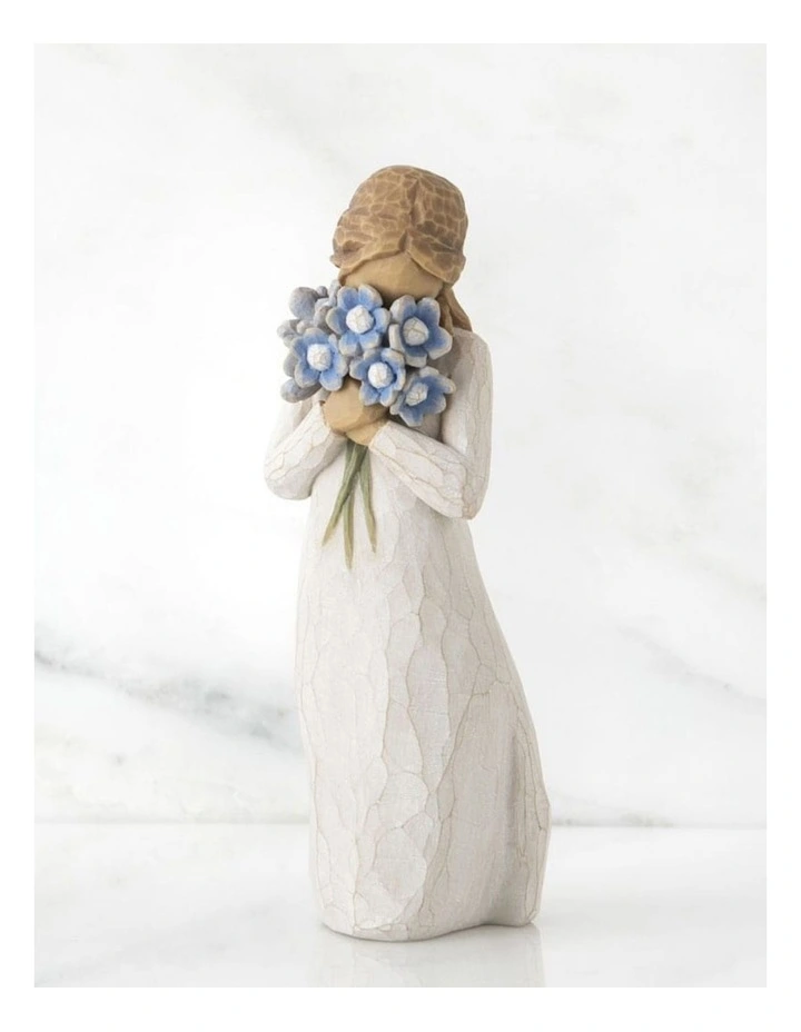 Forget-Me-Not Sculpted Figure in White