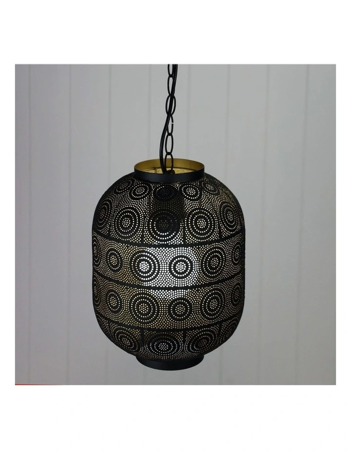 Alhambra Laser Cut Metal Pendant Light 25cm Black