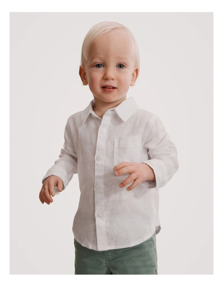 Organically Grown Linen Shirt in White