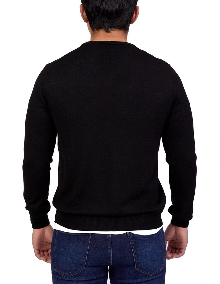 Merino V-Neck In Black