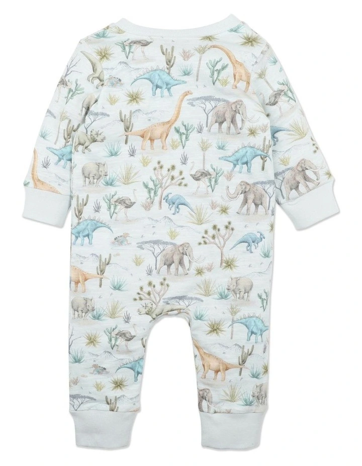 Long Sleeve Zip Romper in Kai Print