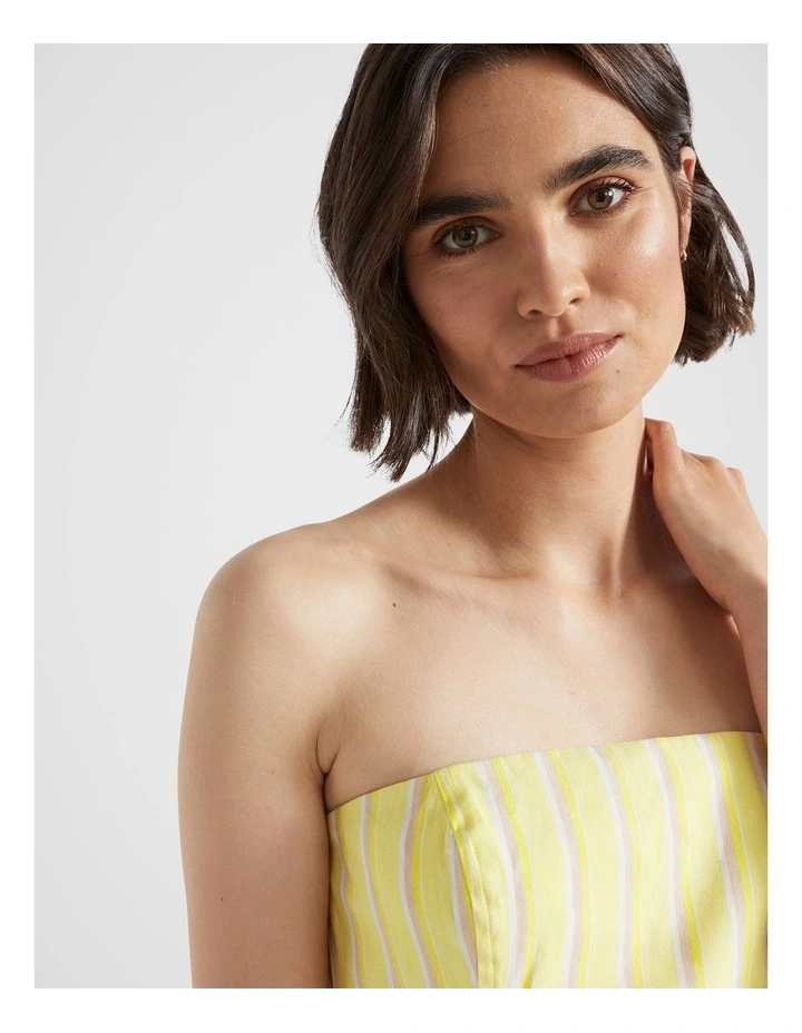 Mini Dress in Lemon Drop Stripe