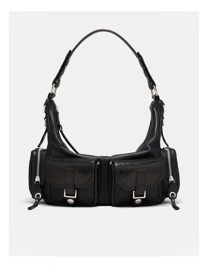 The 2004 Leather Hobo Bag in Black Silver