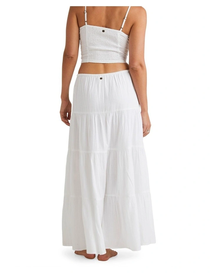 High Tides Maxi Skirt in White