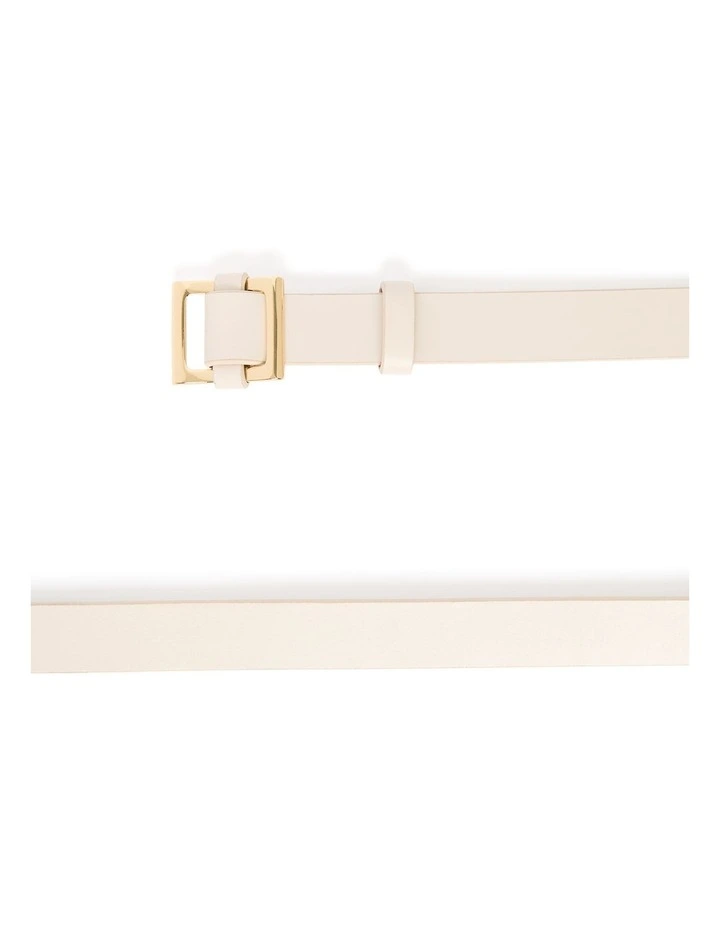 Tannie Leather Belt in Bone
